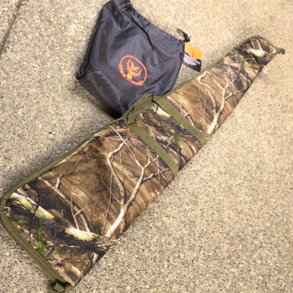 Bird and buck rifle case soft Father’s Day camo cabin lodge travel camp hunting